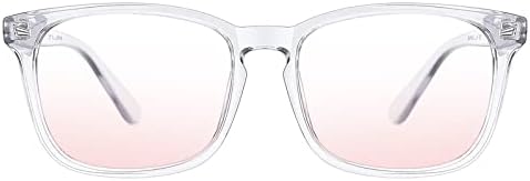 TIJN Gaming Glasses Blue Light Blocking Glasses for Women Men Nerd Eyeglasses Screen Fatigue Anti UV Glare  Black