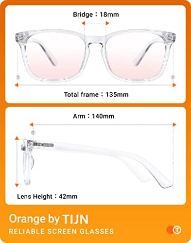 TIJN Gaming Glasses Blue Light Blocking Glasses for Women Men Nerd Eyeglasses Screen Fatigue Anti UV Glare  Black