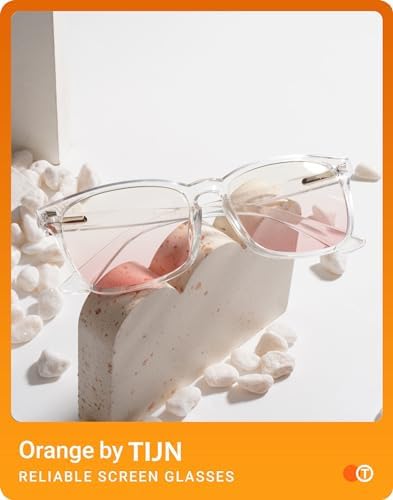 TIJN Gaming Glasses Blue Light Blocking Glasses for Women Men Nerd Eyeglasses Screen Fatigue Anti UV Glare  Black