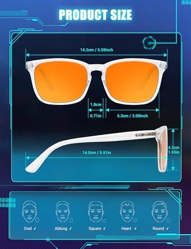 TIJN Gaming Glasses Blue Light Blocking Glasses for Women Men Nerd Eyeglasses Screen Fatigue Anti UV Glare  Black