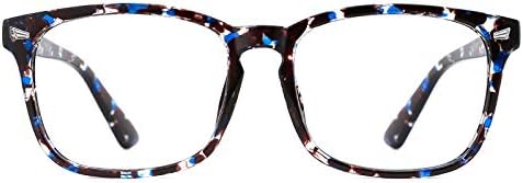 TIJN Gaming Glasses Blue Light Blocking Glasses for Women Men Nerd Eyeglasses Screen Fatigue Anti UV Glare  Black