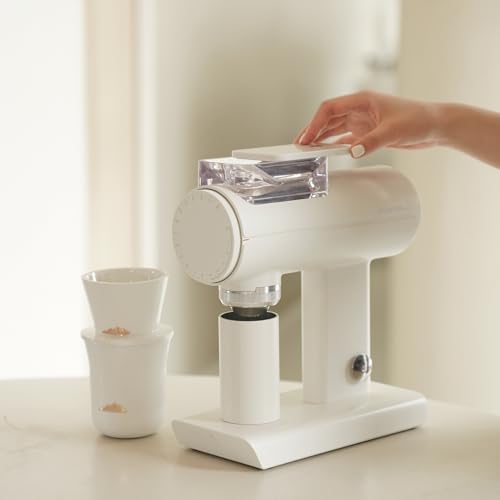 TIMEMORE Sculptor 078S Flat Burr Coffee Bean Grinder  Electric Espresso Grinder with Stepless Coarseness Adjustment  Suitable for Espresso  Pour over  French Press  Cold Brew   White