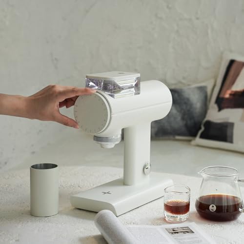 TIMEMORE Sculptor 078S Flat Burr Coffee Bean Grinder  Electric Espresso Grinder with Stepless Coarseness Adjustment  Suitable for Espresso  Pour over  French Press  Cold Brew   White