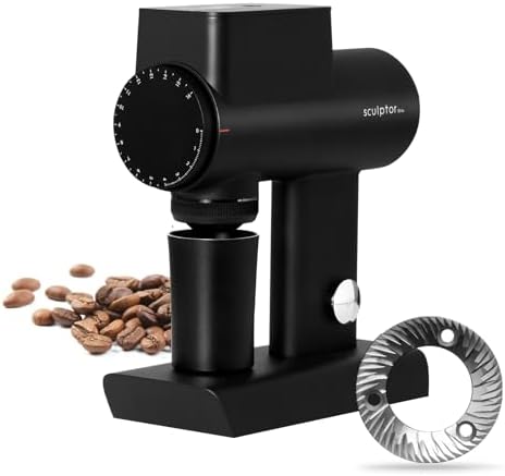 TIMEMORE Sculptor 078S Flat Burr Coffee Bean Grinder  Electric Espresso Grinder with Stepless Coarseness Adjustment  Suitable for Espresso  Pour over  French Press  Cold Brew   White