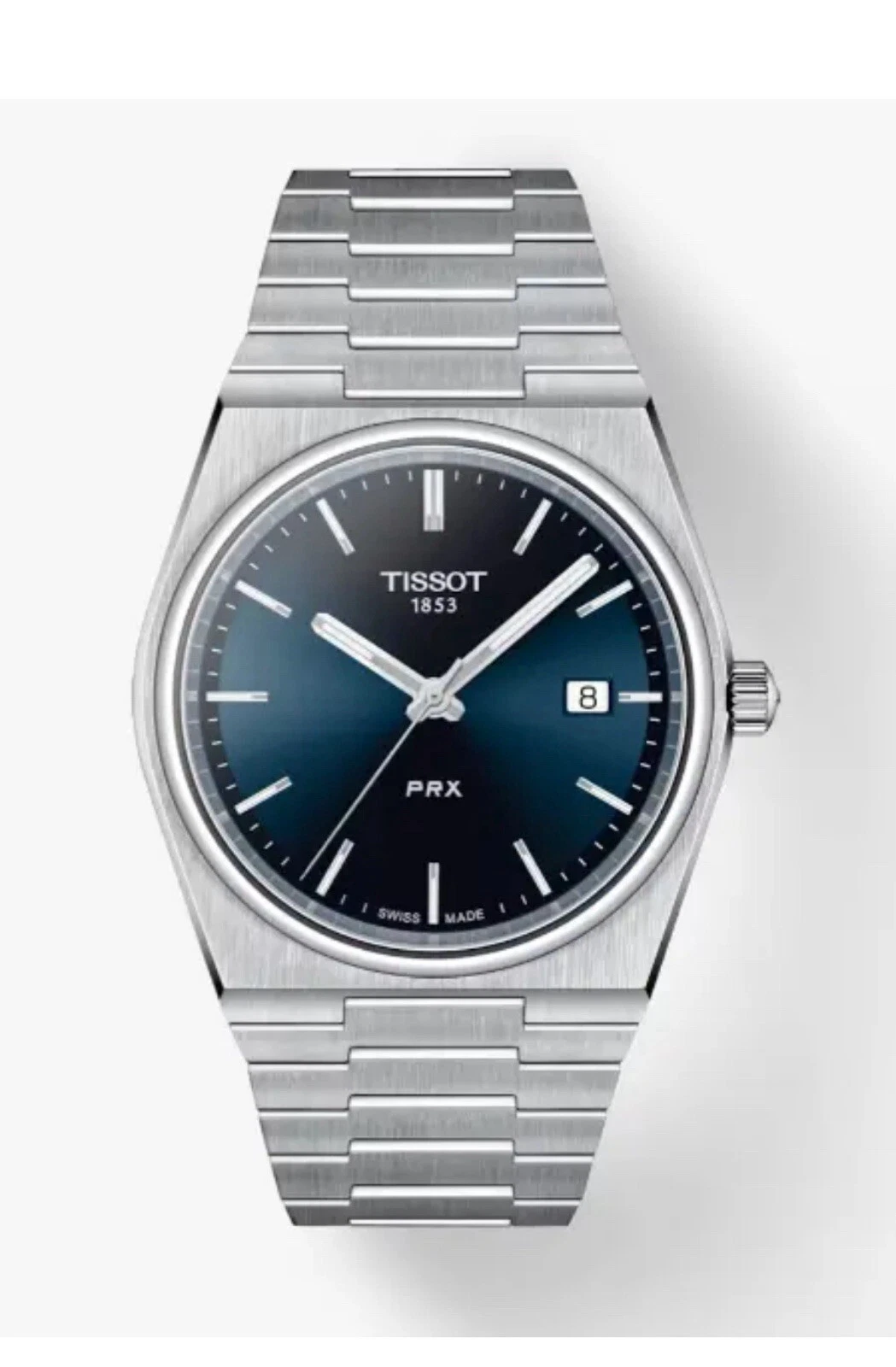 TISSOT PRX 40MM STAINLESS STEEL BLUE DIAL MEN S WATCH T137 410 11 041 00