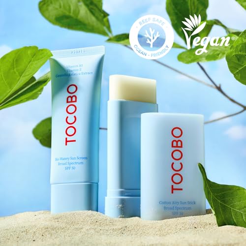 TOCOBO Korean Suncare Dual UV Set  Cotton Airy Sunstick Bio Watery Suncream Pack   Sunstick & Sunscreen  1 35 Fl Oz  Pack of 1   Dual UV  sunstick & sunscreen