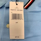 TOMMY HILFIGER Signature Tipped Cotton Polo Shirt Men s Size S Blue