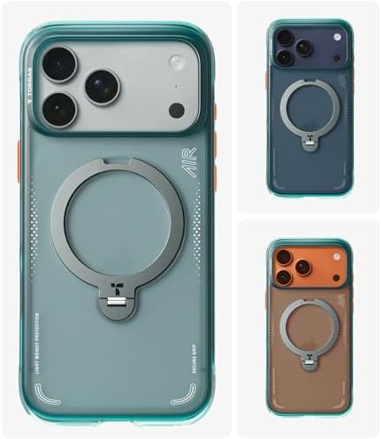 TORRAS Ostand Q3 Air for iPhone 17 Pro Max Case with 360 Magnetic Stand  Fit for MagSafe  Mil Grade Drop Tested  Camera Control Button  Shockproof Phone Case for iPhone 17 Pro Max 6 9  Shadow Black