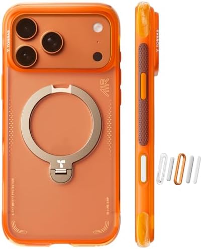 TORRAS Ostand Q3 Air for iPhone 17 Pro Max Case with 360 Magnetic Stand  Fit for MagSafe  Mil Grade Drop Tested  Camera Control Button  Shockproof Phone Case for iPhone 17 Pro Max 6 9  Shadow Black