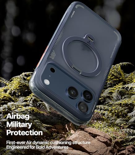 TORRAS Ostand Q3 Air for iPhone 17 Pro Max Case with 360 Magnetic Stand  Fit for MagSafe  Mil Grade Drop Tested  Camera Control Button  Shockproof Phone Case for iPhone 17 Pro Max 6 9  Shadow Black