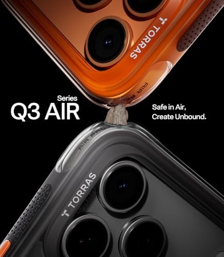 TORRAS Ostand Q3 Air for iPhone 17 Pro Max Case with 360 Magnetic Stand  Fit for MagSafe  Mil Grade Drop Tested  Camera Control Button  Shockproof Phone Case for iPhone 17 Pro Max 6 9  Shadow Black