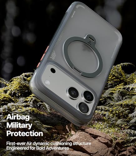 TORRAS Ostand Q3 Air for iPhone 17 Pro Max Case with 360 Magnetic Stand  Fit for MagSafe  Mil Grade Drop Tested  Camera Control Button  Shockproof Phone Case for iPhone 17 Pro Max 6 9  Shadow Black