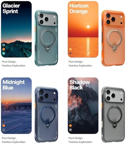 TORRAS Ostand Q3 Air for iPhone 17 Pro Max Case with 360 Magnetic Stand  Fit for MagSafe  Mil Grade Drop Tested  Camera Control Button  Shockproof Phone Case for iPhone 17 Pro Max 6 9  Shadow Black