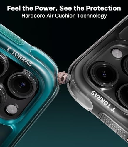 TORRAS Ostand Q3 Air for iPhone 17 Pro Max Case with 360 Magnetic Stand  Fit for MagSafe  Mil Grade Drop Tested  Camera Control Button  Shockproof Phone Case for iPhone 17 Pro Max 6 9  Shadow Black