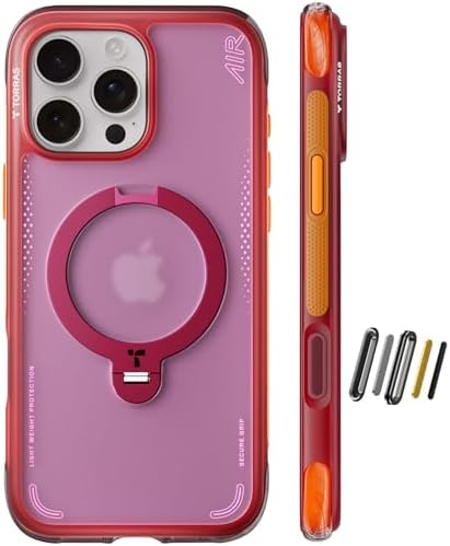 TORRAS Ostand Q3 Air for iPhone 17 Pro Max Case with 360 Magnetic Stand  Fit for MagSafe  Mil Grade Drop Tested  Camera Control Button  Shockproof Phone Case for iPhone 17 Pro Max 6 9  Shadow Black