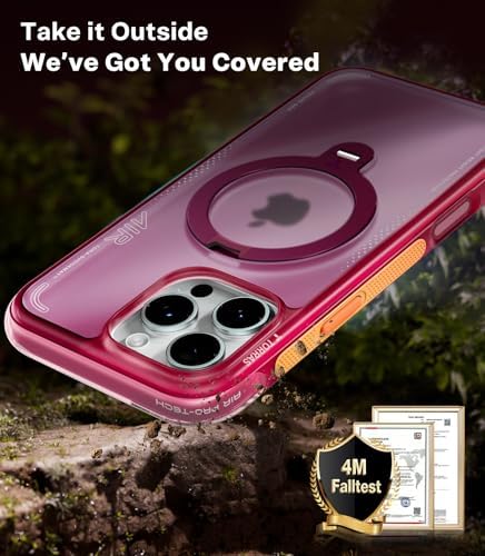 TORRAS Ostand Q3 Air for iPhone 17 Pro Max Case with 360 Magnetic Stand  Fit for MagSafe  Mil Grade Drop Tested  Camera Control Button  Shockproof Phone Case for iPhone 17 Pro Max 6 9  Shadow Black