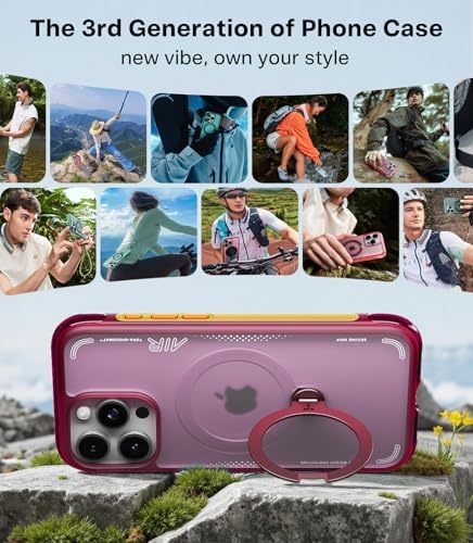 TORRAS Ostand Q3 Air for iPhone 17 Pro Max Case with 360 Magnetic Stand  Fit for MagSafe  Mil Grade Drop Tested  Camera Control Button  Shockproof Phone Case for iPhone 17 Pro Max 6 9  Shadow Black