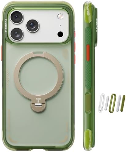 TORRAS Ostand Q3 Air for iPhone 17 Pro Max Case with 360 Magnetic Stand  Fit for MagSafe  Mil Grade Drop Tested  Camera Control Button  Shockproof Phone Case for iPhone 17 Pro Max 6 9  Shadow Black