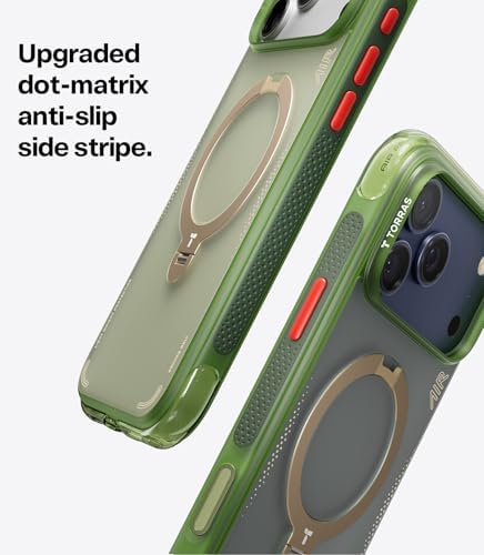 TORRAS Ostand Q3 Air for iPhone 17 Pro Max Case with 360 Magnetic Stand  Fit for MagSafe  Mil Grade Drop Tested  Camera Control Button  Shockproof Phone Case for iPhone 17 Pro Max 6 9  Shadow Black