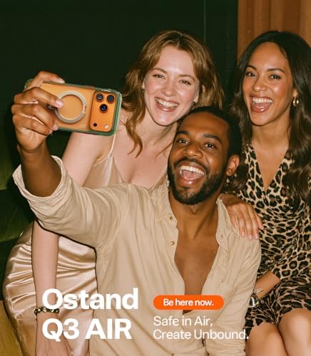 TORRAS Ostand Q3 Air for iPhone 17 Pro Max Case with 360 Magnetic Stand  Fit for MagSafe  Mil Grade Drop Tested  Camera Control Button  Shockproof Phone Case for iPhone 17 Pro Max 6 9  Shadow Black