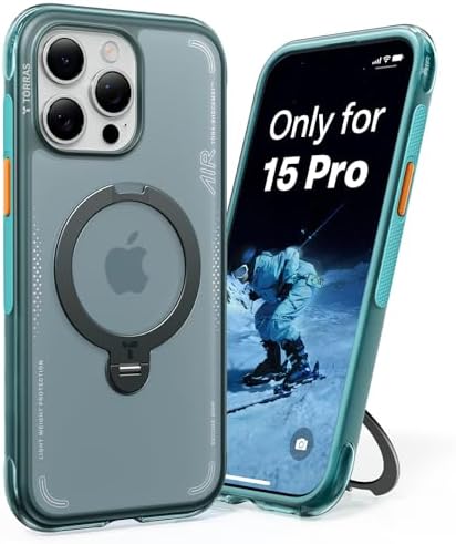 TORRAS Ostand Q3 Air for iPhone 17 Pro Max Case with 360 Magnetic Stand  Fit for MagSafe  Mil Grade Drop Tested  Camera Control Button  Shockproof Phone Case for iPhone 17 Pro Max 6 9  Shadow Black