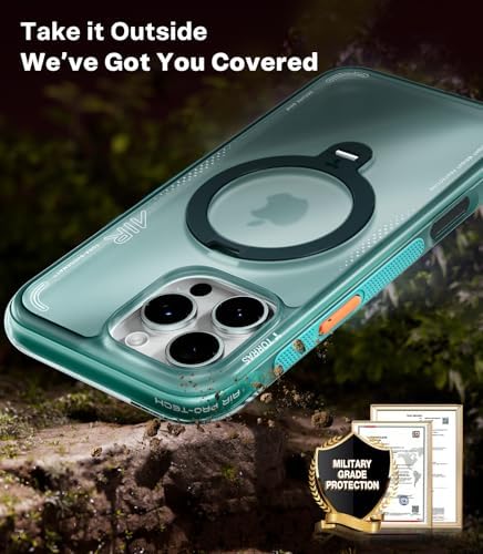 TORRAS Ostand Q3 Air for iPhone 17 Pro Max Case with 360 Magnetic Stand  Fit for MagSafe  Mil Grade Drop Tested  Camera Control Button  Shockproof Phone Case for iPhone 17 Pro Max 6 9  Shadow Black