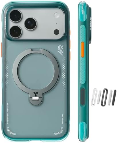 TORRAS Ostand Q3 Air for iPhone 17 Pro Max Case with 360 Magnetic Stand  Fit for MagSafe  Mil Grade Drop Tested  Camera Control Button  Shockproof Phone Case for iPhone 17 Pro Max 6 9  Shadow Black