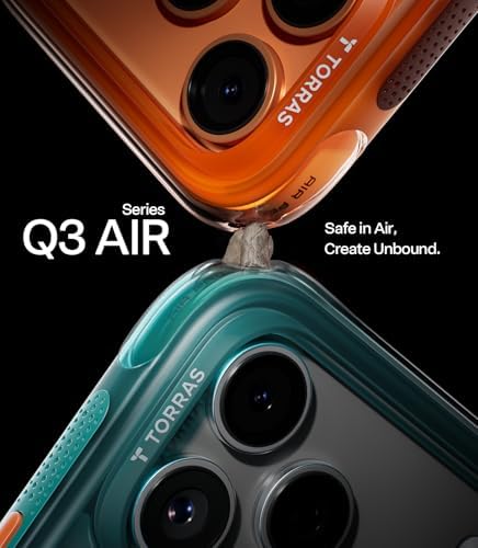 TORRAS Ostand Q3 Air for iPhone 17 Pro Max Case with 360 Magnetic Stand  Fit for MagSafe  Mil Grade Drop Tested  Camera Control Button  Shockproof Phone Case for iPhone 17 Pro Max 6 9  Shadow Black