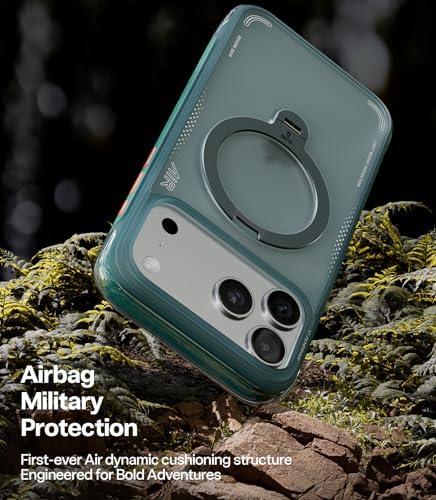 TORRAS Ostand Q3 Air for iPhone 17 Pro Max Case with 360 Magnetic Stand  Fit for MagSafe  Mil Grade Drop Tested  Camera Control Button  Shockproof Phone Case for iPhone 17 Pro Max 6 9  Shadow Black