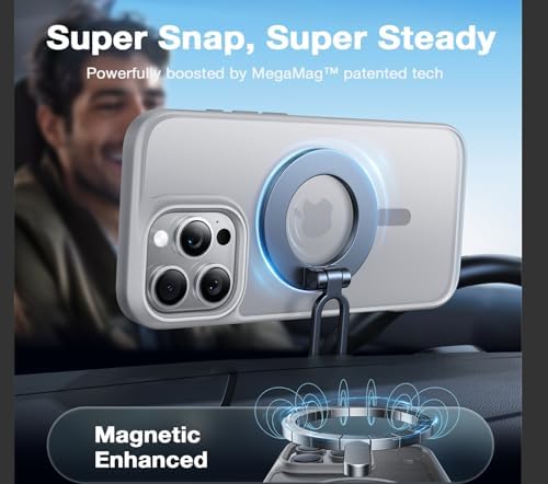 TORRAS Stronger Magnetic & Anti Yellowing for iPhone 17 Pro Max Case Clear  Fit for MagSafe  Military Grade Drop Protection  Camera Control  DIY Button  Slim for iPhone 17 Pro Max Case Diamond Clear