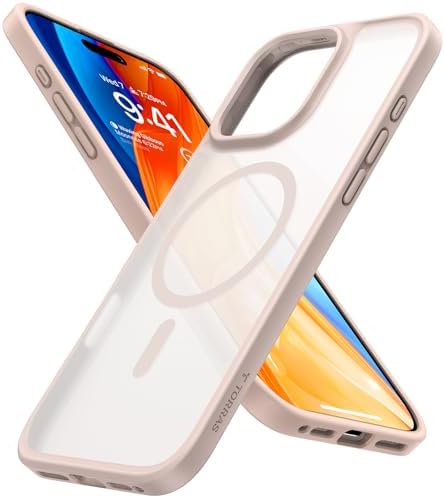 TORRAS Stronger Magnetic & Anti Yellowing for iPhone 17 Pro Max Case Clear  Fit for MagSafe  Military Grade Drop Protection  Camera Control  DIY Button  Slim for iPhone 17 Pro Max Case Diamond Clear