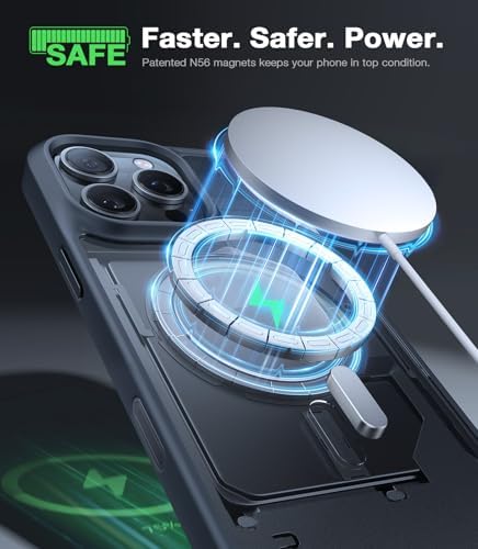 TORRAS Stronger Magnetic & Anti Yellowing for iPhone 17 Pro Max Case Clear  Fit for MagSafe  Military Grade Drop Protection  Camera Control  DIY Button  Slim for iPhone 17 Pro Max Case Diamond Clear