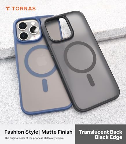 TORRAS Stronger Magnetic & Anti Yellowing for iPhone 17 Pro Max Case Clear  Fit for MagSafe  Military Grade Drop Protection  Camera Control  DIY Button  Slim for iPhone 17 Pro Max Case Diamond Clear