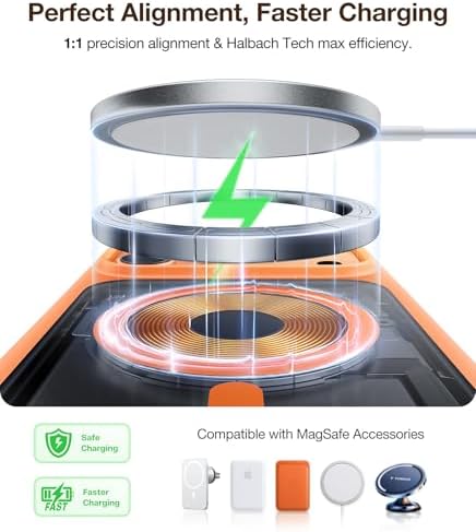 TORRAS Stronger Magnetic & Anti Yellowing for iPhone 17 Pro Max Case Clear  Fit for MagSafe  Military Grade Drop Protection  Camera Control  DIY Button  Slim for iPhone 17 Pro Max Case Diamond Clear