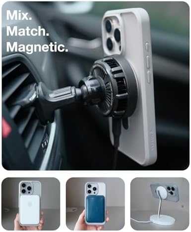 TORRAS Funda magnética azul para iPhone 17 Pro Max con soporte, [compatible con MagSafe] [probada en caídas de grado militar] Control de cámara, funda translúcida delgada de borde suave para iPhone 17