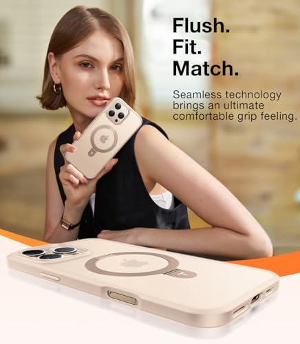 TORRAS Funda magnética azul para iPhone 17 Pro Max con soporte, [compatible con MagSafe] [probada en caídas de grado militar] Control de cámara, funda translúcida delgada de borde suave para iPhone 17