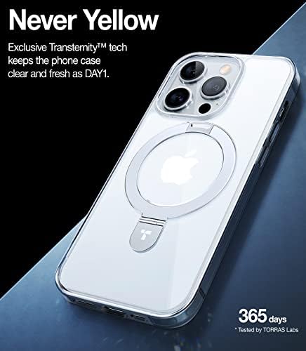 TORRAS Funda magnética azul para iPhone 17 Pro Max con soporte, [compatible con MagSafe] [probada en caídas de grado militar] Control de cámara, funda translúcida delgada de borde suave para iPhone 17