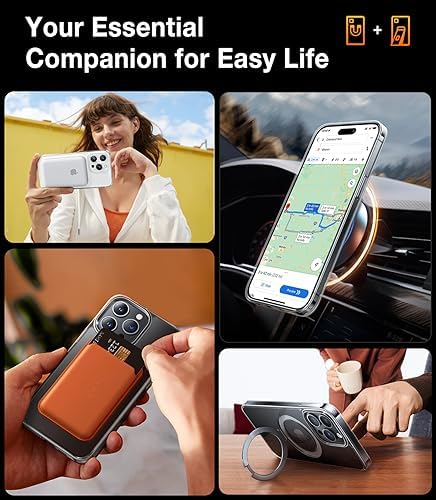 TORRAS Funda magnética azul para iPhone 17 Pro Max con soporte, [compatible con MagSafe] [probada en caídas de grado militar] Control de cámara, funda translúcida delgada de borde suave para iPhone 17