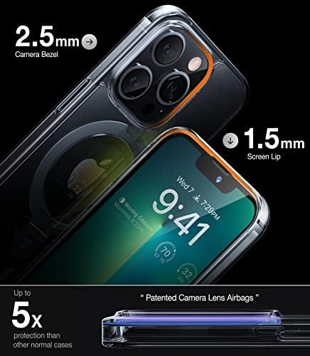 TORRAS Funda magnética azul para iPhone 17 Pro Max con soporte, [compatible con MagSafe] [probada en caídas de grado militar] Control de cámara, funda translúcida delgada de borde suave para iPhone 17