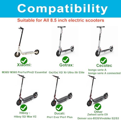 TOUBEUU Solid Tires 8 5x2 Inches for Electric Scooter  50/75 6 1 Off Road Replacement Wheels  Rubber Tyre 8 1/2 for Gotrax GXL V2/XR/APEX & Xiaomi M365/M365 Pro/Pro 2/1S and All 8 5 Scooter  2PCS 