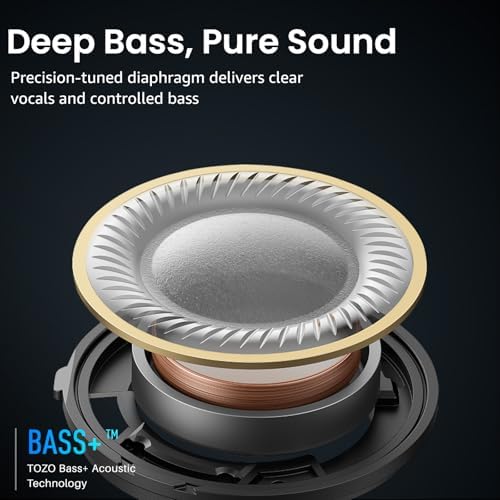 TOZO A1 Wireless Earbuds Bluetooth 5 3 Light Weight in Ear IPX5 Waterproof Headphones 2 Mic for AI Calls  Immersive Premium Sound Bass Headset with Charging Case  32 Presets EQ Customization via App