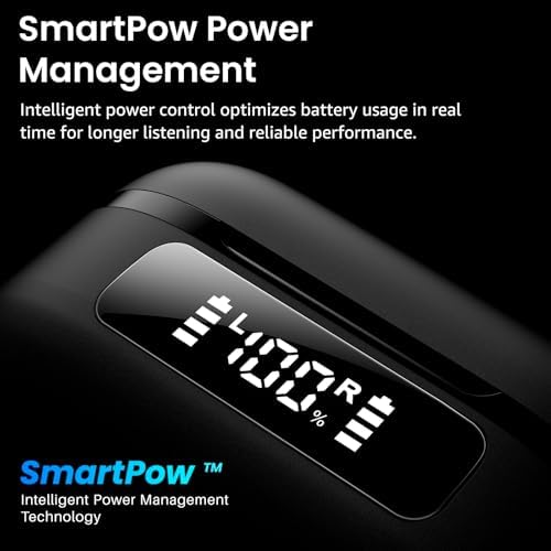 TOZO NC9 Hybrid Active Noise Cancelling Wireless Earbuds  6 Mics ENC Clear Call  IPX8 Waterproof  in Ear Bluetooth 5 3 Headphones Stereo Bass Ear Buds 60H Playtime with LED Display 32 EQs via APP