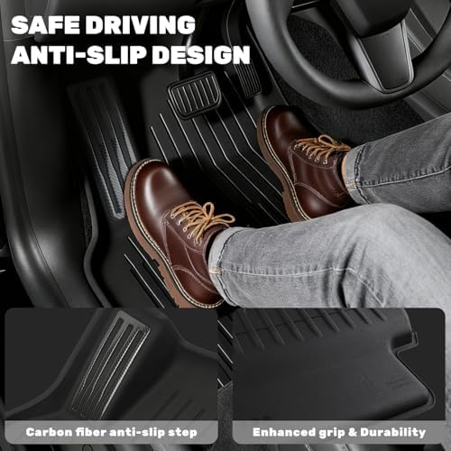 TPE Floor Mats fit for Tesla Model All Weather TPE Cargo Liner Cargo Trunk Accessories and Cargo Trunk Mats Front Rear Cargo Mat Full Set  Tesla Model Y Juniper   Model Y Juniper 7PCS 