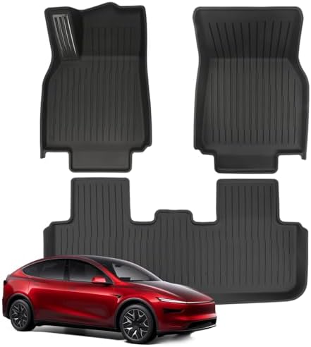 TPE Floor Mats fit for Tesla Model All Weather TPE Cargo Liner Cargo Trunk Accessories and Cargo Trunk Mats Front Rear Cargo Mat Full Set  Tesla Model Y Juniper   Model Y Juniper 7PCS 