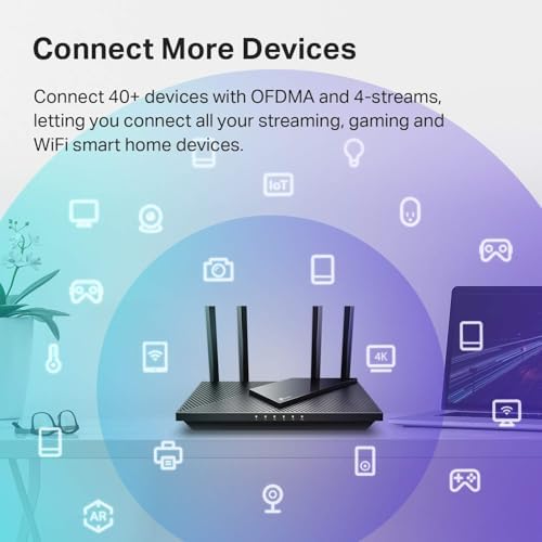 TP Link AX1800 WiFi 6 Router  Archer AX21    Dual Band Wireless Internet  Gigabit  Easy Mesh  Works with Alexa   A Certified for Humans Device  Free Expert Support