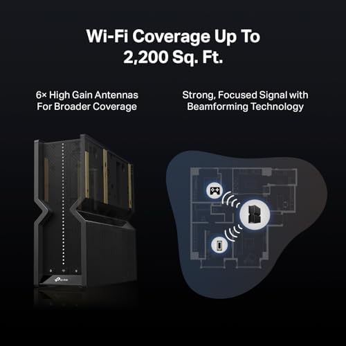 TP Link AX1800 WiFi 6 Router  Archer AX21    Dual Band Wireless Internet  Gigabit  Easy Mesh  Works with Alexa   A Certified for Humans Device  Free Expert Support