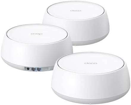 TP Link Deco 7 BE25 Dual Band BE5000 WiFi 7 Mesh Wi Fi System   4 Stream 5 Gbps  240 Mhz Channels   Covers up to 4 600 Sq Ft   2X 2 5G Ports Wired Backhaul   VPN MLO  AI Roaming  HomeShield  2 Pack