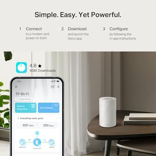 TP-Link Deco 7 Pro BE14000 Tri-Band Wi-Fi 7 Sistema de malla para todo el hogar | 8-Stream 14 Gbps | Puerto WAN/LAN de 10 Gbps | Capacidad de hasta 8100 pies cuadrados, capacidad de 200 dispositivos | 320 MHz, HomeShield, Roaming AI (BE67 paquete de 3)