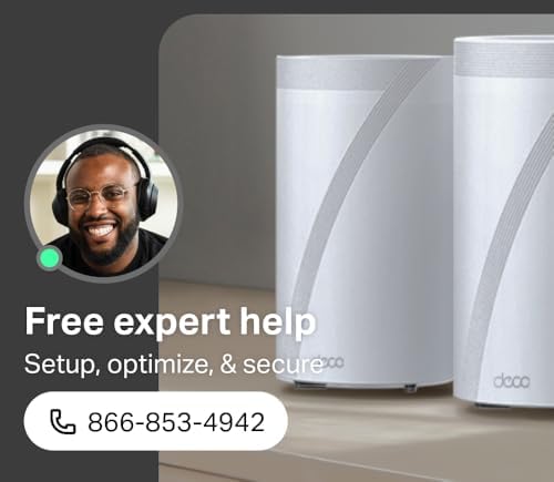 TP Link Deco 7 Pro BE63 Tri Band WiFi 7 BE10000 Whole Home Mesh System  6 Stream 10 Gbps  4x2 5G Ports Wired Backhaul  4X Smart Internal Antennas  VPN  HomeShield  Free Expert Support  2 Pack 
