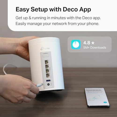 TP Link Deco 7 Pro BE63 Tri Band WiFi 7 BE10000 Whole Home Mesh System  6 Stream 10 Gbps  4x2 5G Ports Wired Backhaul  4X Smart Internal Antennas  VPN  HomeShield  Free Expert Support  2 Pack 